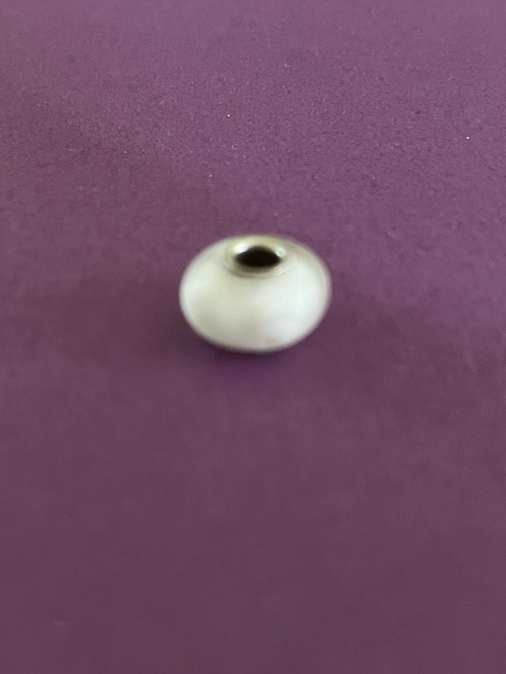 Trollbeads White Sand Bead. TGLBE-10333. - Picture 3 of 8